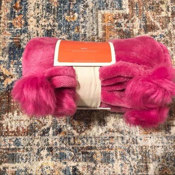 ❌OPALHOUSE❌ | Faux Fur Pom Throw Blanket - Picture 5 of 6